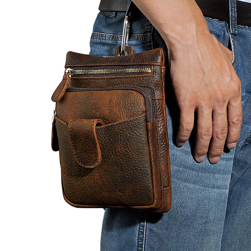 Leather Bumbag Belt Pouch Purse Vintage Leisure Weekend Practical Party  Festival Handmade Brown Small Unisex Messenger Bag : Amazon.in: Bags,  Wallets and Luggage